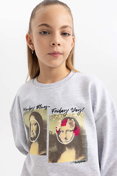 DeFacto Dívčí mikina Smileyworld Relax Fit Crew Neck A7740a823au