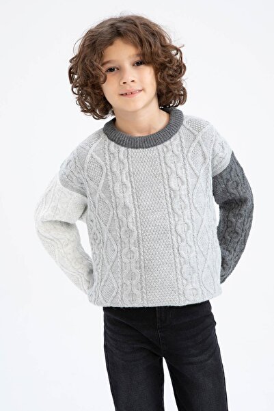 DeFacto Boy Oversize Fit Crew Neck Sweatshirt X9419A622Wn