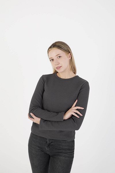 Addax Μπλούζα με υφή Crew Neck B1146-u7
