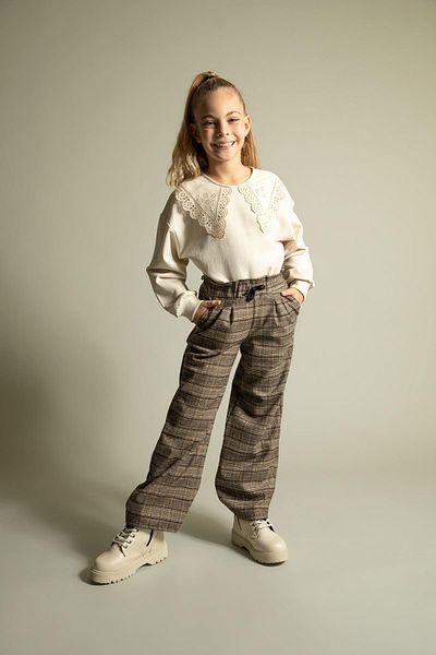 DeFacto Girl's Wide Leg Trousers
