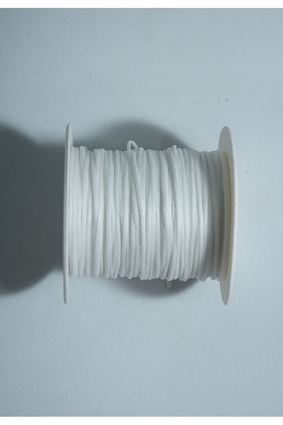 Eskişehir hobi sanat Snow White Color 1.0 Mm 50 Meters Waxed Thread Saddler Leather Sewing Thread Necklace Jewelry Design Bracelet Thread