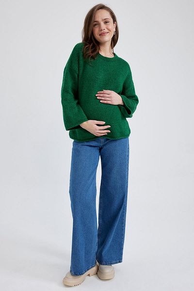 DeFacto Regular Fit Crew Neck Basic Maternity Knitwear Sweater