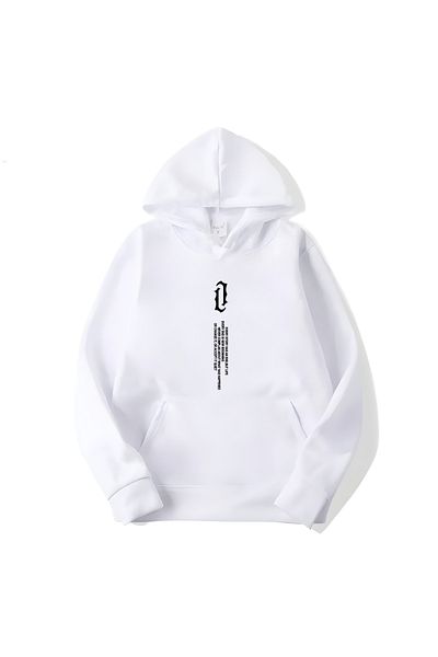 MAGORS SVART WEAR Μακρυμάνικο φούτερ με βαμβακερή κουκούλα κάθετης στάμπας