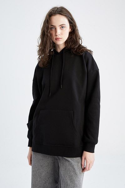 DeFacto Dickes Kapuzen-Sweatshirt mit Oversize-Passform