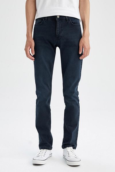 DeFacto Pedro Slim Fit Slim Fit Κανονική μέση με στενό πόδι Jean παντελόνι
