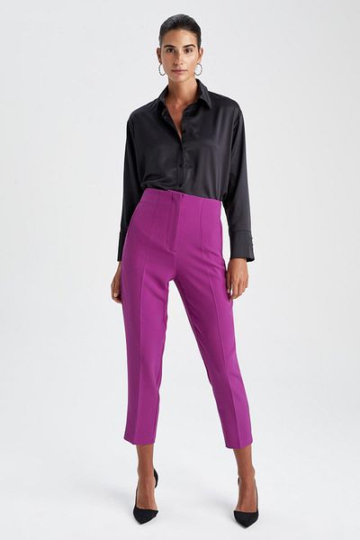 DeFacto Slim Fit High Waist Trousers W9757az22wn