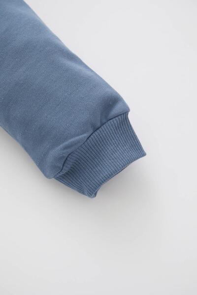 DeFacto Erkek Bebek Baskılı Bisiklet Yaka Içi Yumuşak Tüylü Sweatshirt