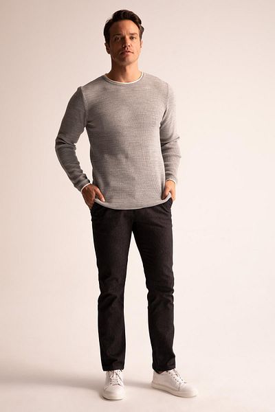 DeFacto Regular Fit Crew Neck Knitwear Sweater