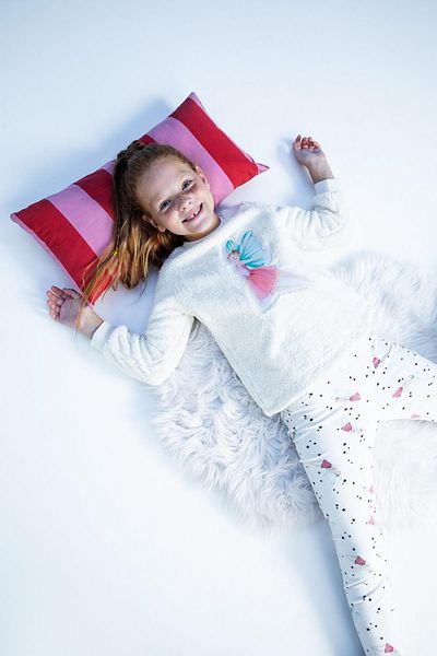 DeFacto Girl's 2-Piece Plush Pajama Set