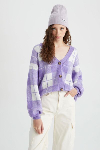 DeFacto Oversize Fit V-Neck Cardigan