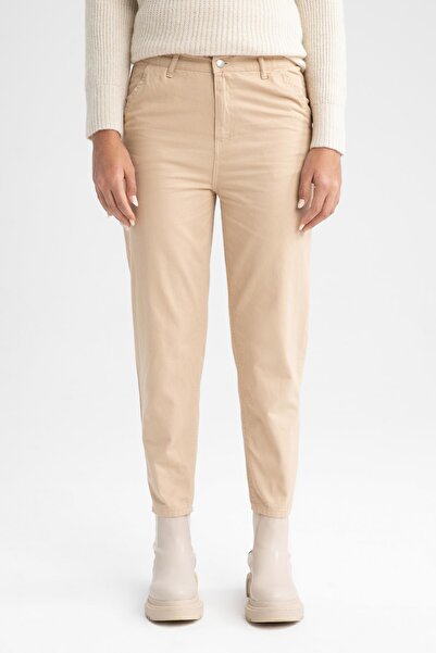 DeFacto Παντελόνι με φαρδιά ελαστική μέση 100% βαμβάκι