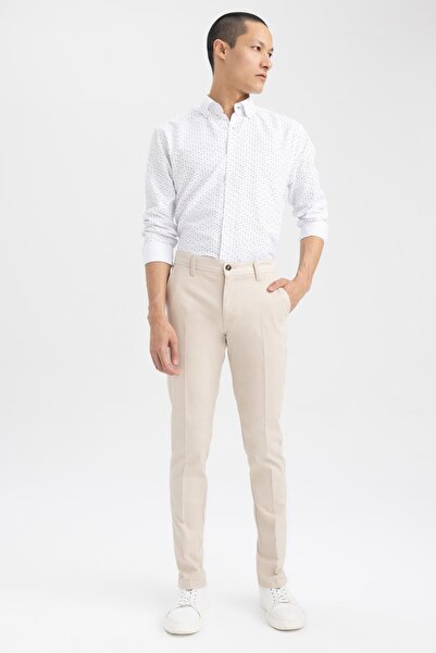 DeFacto Slim Fit Chino Canvas Trousers