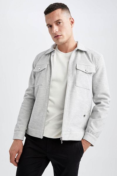 DeFacto Παλτό Polo Collar Slim Fit