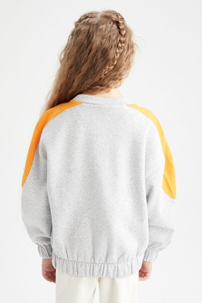 DeFacto Kız Çocuk Nba New York Knicks Bisiklet Yaka Sweatshirt