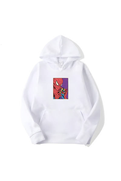 MAGORS SVART WEAR Spiderman majica sa kapuljačom i dugim rukavima sa printom ...