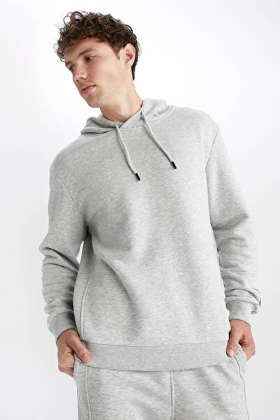 DeFacto Fit Standart Fit Kapüşonlu Sweatshirt