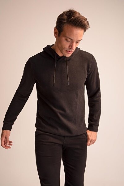DeFacto Regular Fit Hooded Basic Sweatshirt