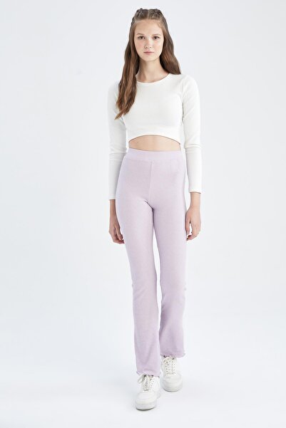 DeFacto Modne, hiszpańskie legginsy z prążkowanymi nogawkami