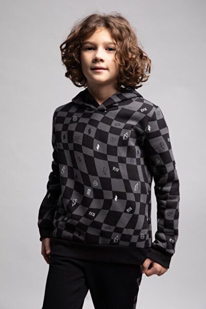 DeFacto Chlapecká vzorovaná mikina s kapucí