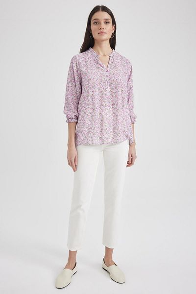 DeFacto Traditional Regular Fit Collar Patterned Shirt