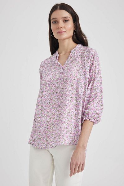 DeFacto Traditional Regular Fit Collar Patterned Shirt