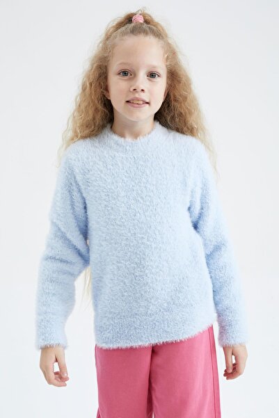 DeFacto Girl's Crew Neck Soft Sweater
