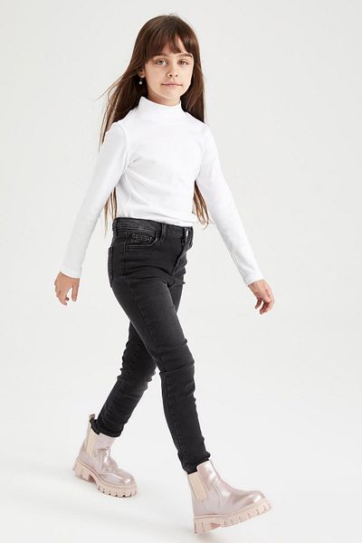 DeFacto Girl's Skinny Fit Skinny Leg Jean Trousers