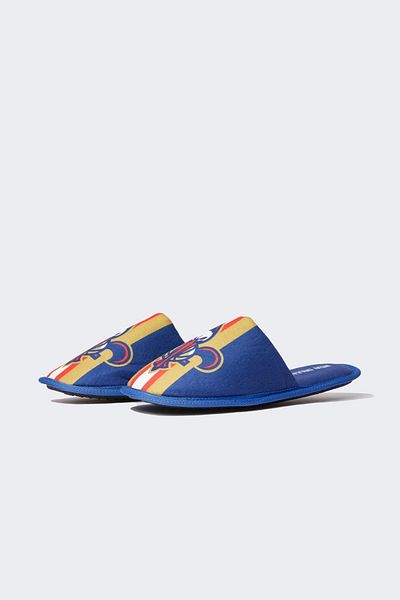 DeFacto New Orleans Pelicans Men's Winter House Slippers - Flat Sole
