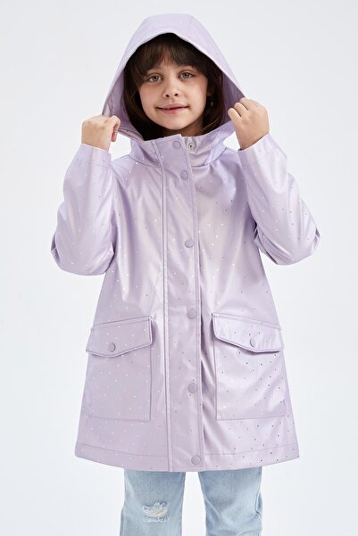 DeFacto Girl's Waterproof Hooded Raincoat Z0144a623sp