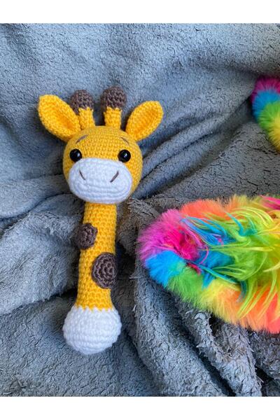 Amigurumi Çıngıraklı Zürafa Oyuncak