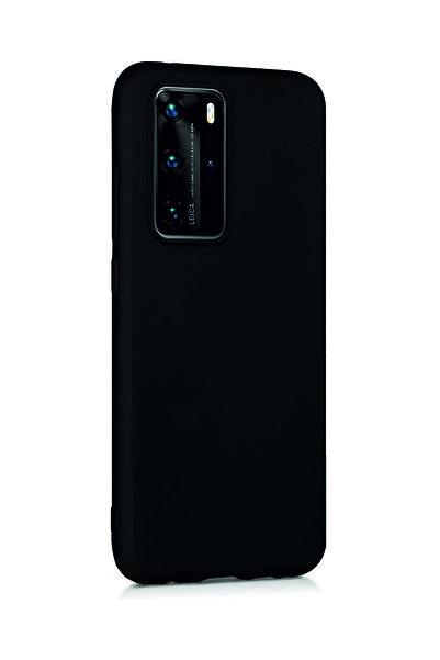 eonaks Huawei P40 Pro Plus Siyah Silikon Rubber Kılıf Arka Kapak