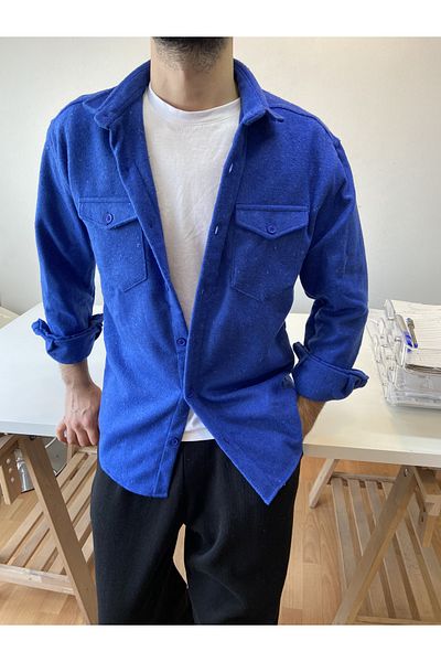 COOL TARZ Мъжка тениска риза Saks с капаци и два джоба