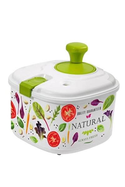 Herevin 4,2 Lt Sebze Desenli Yeşil Salata Kurutucu
