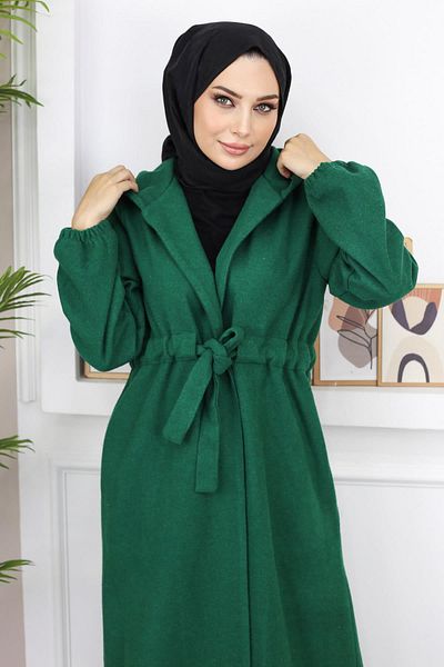 Modamihram Přední vázanka Cache Coat Emerald 19169