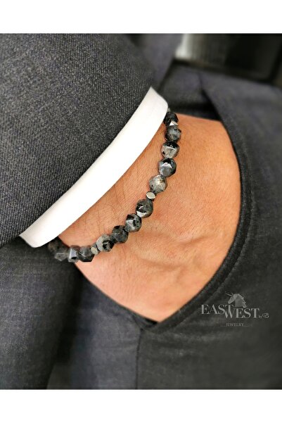 EAST&WEST 925 Ayar Gümüş Çoklu Yüzey Seri Bileklik-labradorit Taşı