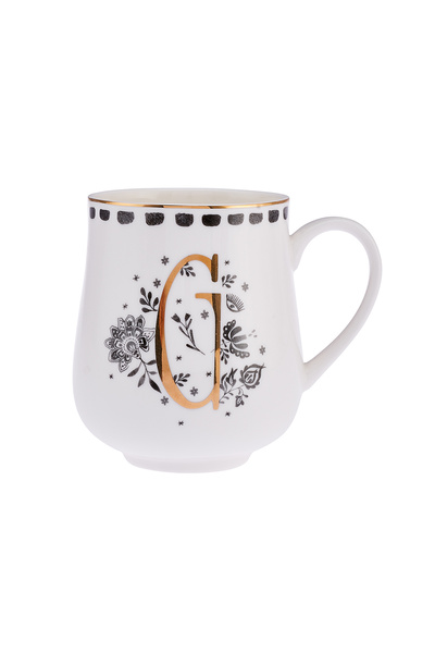 Emsan Artisan G Letter New Bone Mug 220 ml