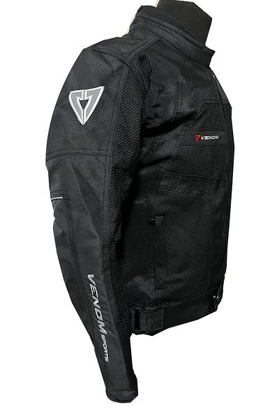 VENOM Jacket Lady Dynamic Black Four Seasons Motorcycle Coat