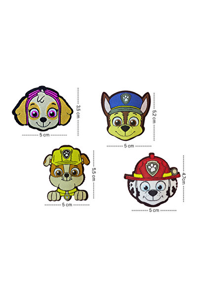 Megas Etiket Ütü ile Yapışan Paw Patrol Dokuma Arma/Yama