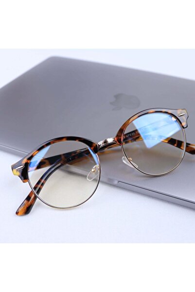 LOOKUP Unisex Blue Block Mavi Işık Korumalı Leopar Gözlük Kutu+silme Bezi+ Te...