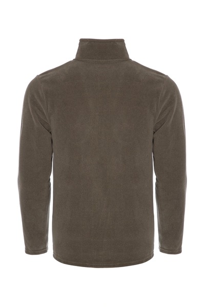 MAXIMILLIAN Ανδρικό φλις χακί χρώματος με μισό φερμουάρ Bato γιακά εξωτερικού χώρου