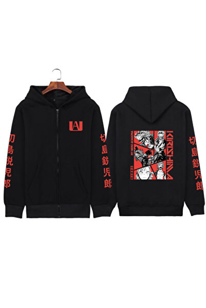 GALASHOP Unisex My Hero Academia Fermuarlı Hoodie Mod87