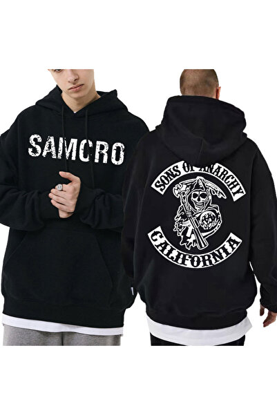GALASHOP Sons of Anarchy SAMCRO çift taraflı baskılı kapüşonlu