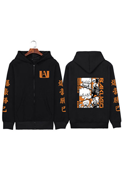 GALASHOP Unisex My Hero Academia Fermuarlı Hoodie Mod82