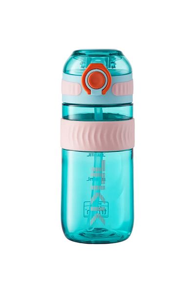 Vagonlife TKK 550ml Durable Material Tritan Sports Water Bottle with Silicone Straw and Carrying Handle