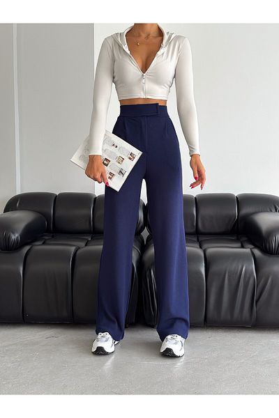 manolyabutik Velcro Women's Palazzo Trousers