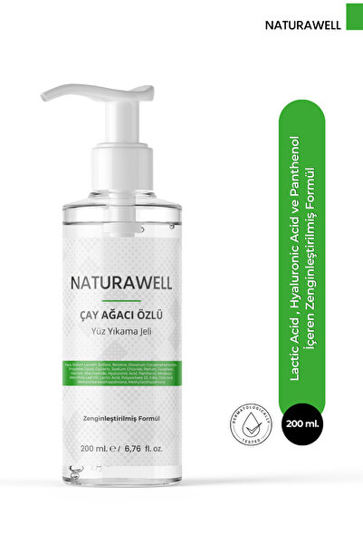 Naturawell Çay Ağacı Özlü Yüz Temizleme Jeli 200ml