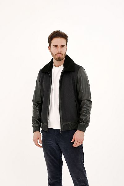 Tamer Tanca معطف جلد طبيعي للرجال معطف جلد 571 Dmnt 61 Erk Dr Jacket Sk22/23