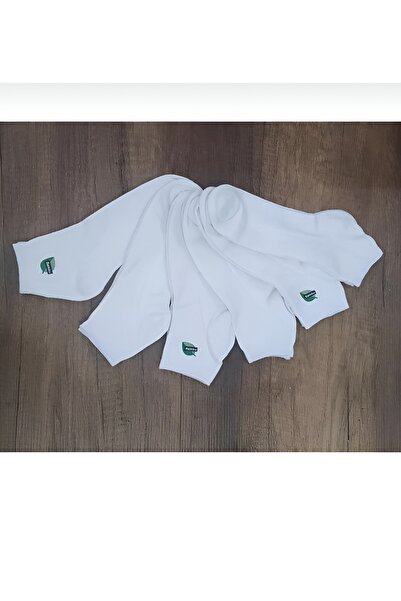 AyganStore 6 Çift Beyaz Bambu Erkek Patik Çorap Dikişsiz İpeksi Doku Koku Yap...