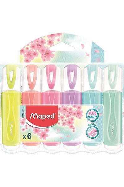 Maped Highlighter Set Pastel Colors 6 Pieces N742558