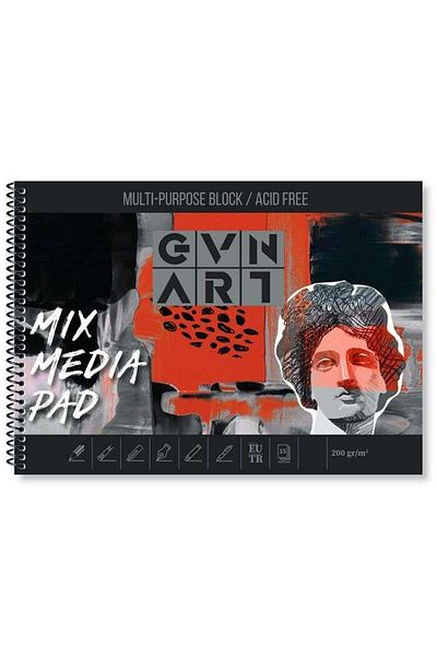 GVN ART Mix Media Multi-Purpose Artistic Block Notebook 200 G 35x50 Cm 15 Sheets